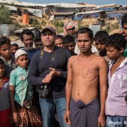 Rais with Rohingya people